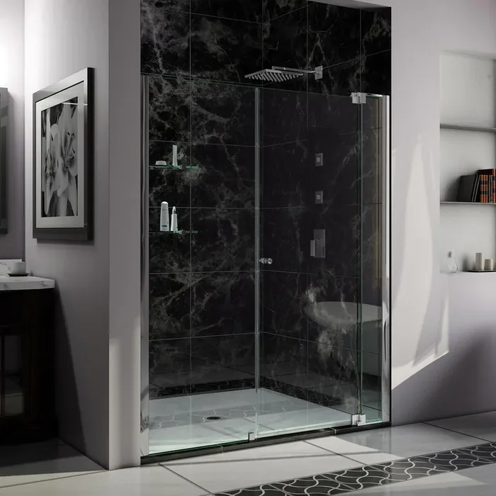 Dreamline Allure 65-66 In. W X 73 In. H Frameless Pivot Shower Door In Chrome SHDR-4265728-01
