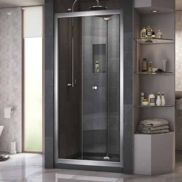Dreamline Butterfly 30-31 1/2 In. W X 72 In. H Semi-frameless Sliding Bi-fold Shower Door In Chrome SHDR-4532726-01