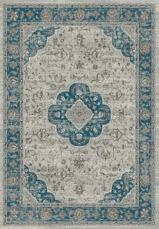 Dynamic Regal Machine-made 88910 Grey/blue Area Rugs