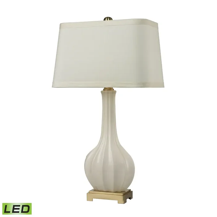 ELK Home Fluted Ceramic 1-Light Table Lamp – D2596-LED