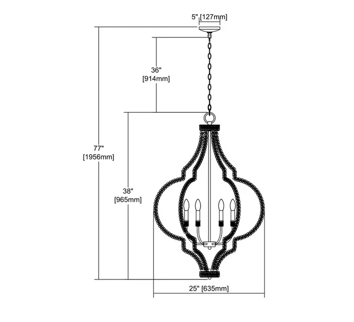ELK Lighting Agate Stones 6-Light Chandelier – 65359/6