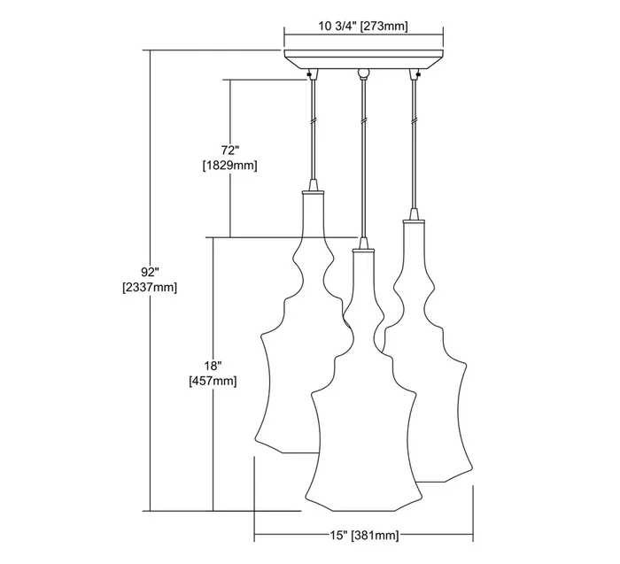 ELK Lighting Alora 3-Light Mini Pendant – 56503/3