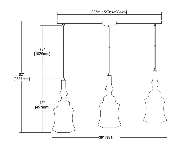 ELK Lighting Alora 3-Light Pendant – 56503/3L
