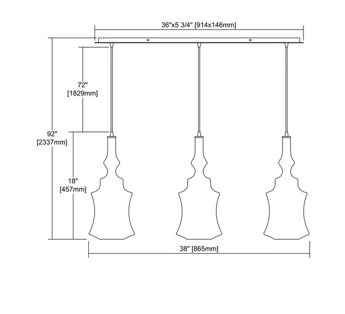 ELK Lighting Alora 3-Light Pendant – 56503/3LP
