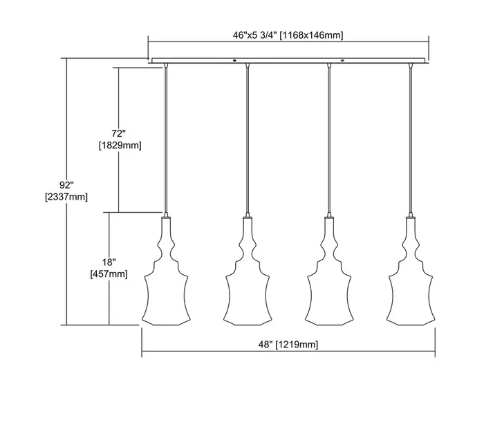 ELK Lighting Alora 4-Light Pendant – 56503/4LP