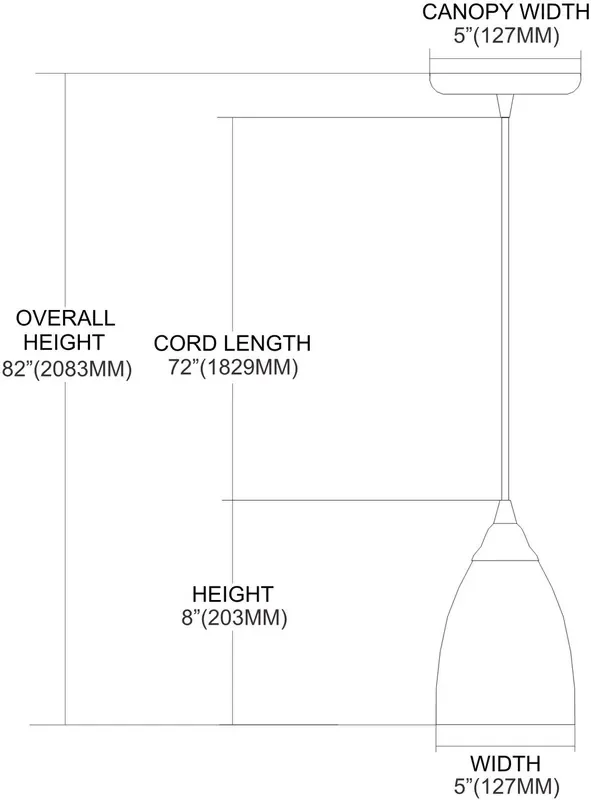 ELK Lighting Arco Baleno 1-Light Mini Pendant – 416-1C