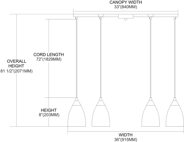 ELK Lighting Arco Baleno 6-Light Pendant – 416-6WS