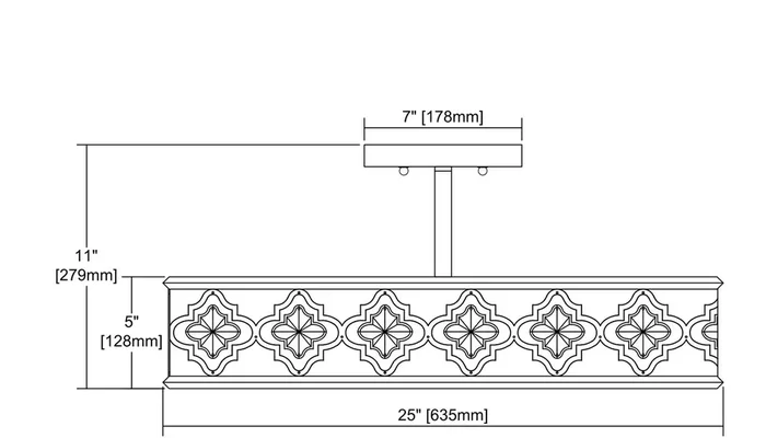 ELK Lighting Armand 8-Light Semi Flush Mount – 31093/8