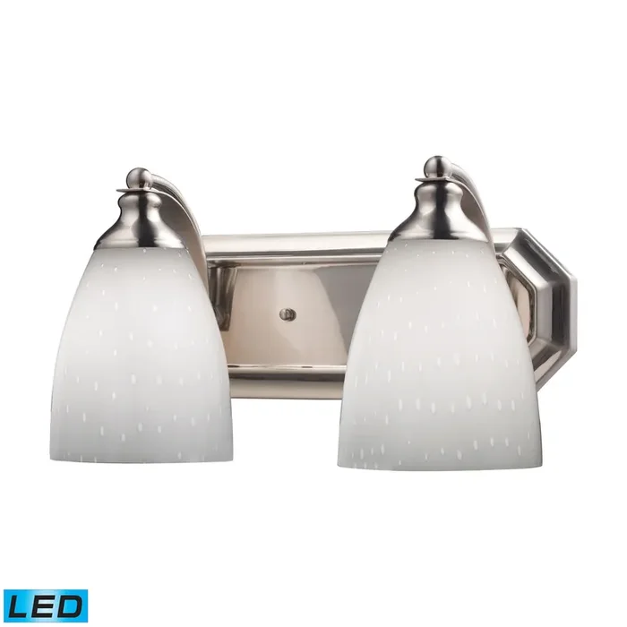 ELK Lighting Bath And Spa 2-Light Vanity Light – 570-2N-WH-LED