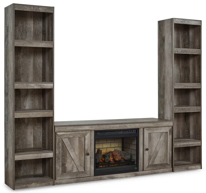 Entertainment Center with Piers & Fireplace