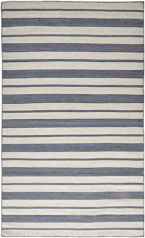 Feizy 0560FNVY Duprine Hand Woven Blue / Ivory Area Rugs