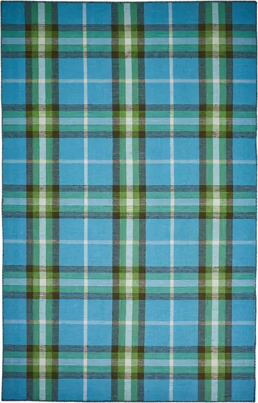 Feizy 0565FBLU Crosby Hand Woven Blue / Green Area Rugs