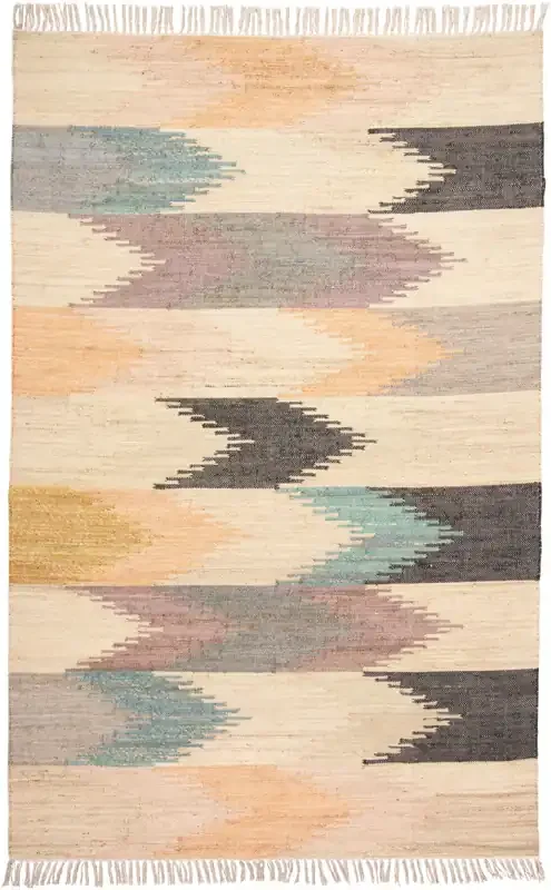 Feizy 0790FMLT Savona Ii Flatweave Orange / Blue Area Rugs