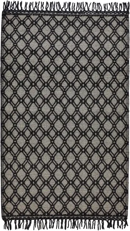 Feizy 0808FBLK Phoenix Hand Woven Black / Ivory Area Rugs