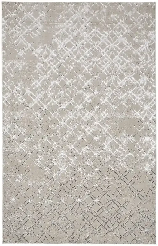 Feizy 3047FBGE Micah Machine Made Ivory / Silver Area Rugs