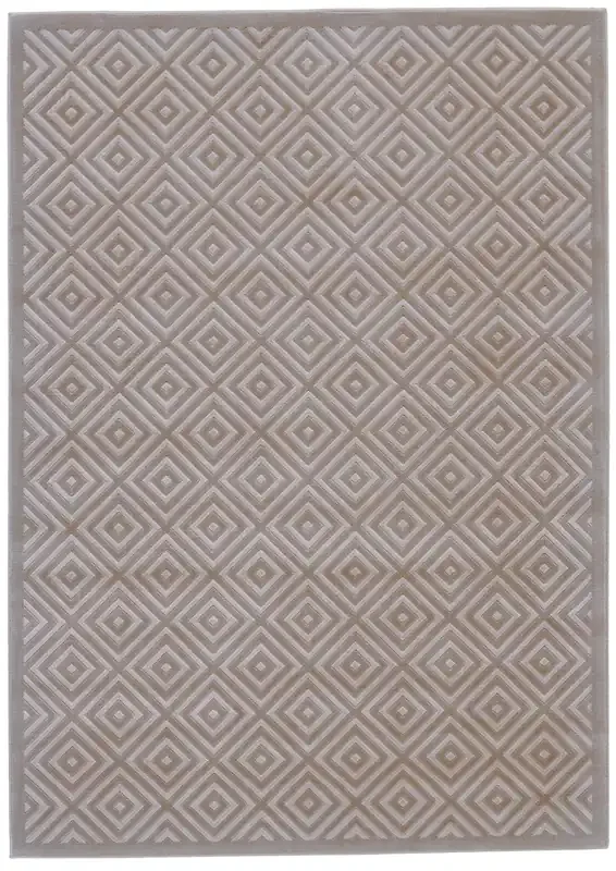 Feizy 3399FBIR Melina Machine Made Gray / Silver Area Rugs