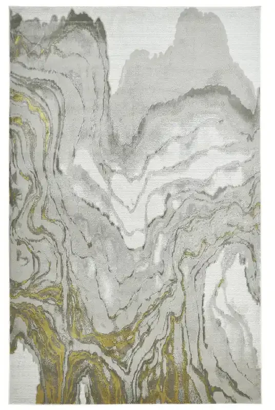 Feizy 3602FIVY Waldor Machine Made Gold / Ivory Area Rugs