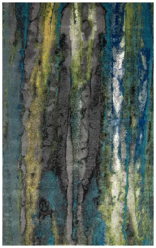 Feizy 3606FAUR Brixton Machine Made Teal / Teal Area Rugs
