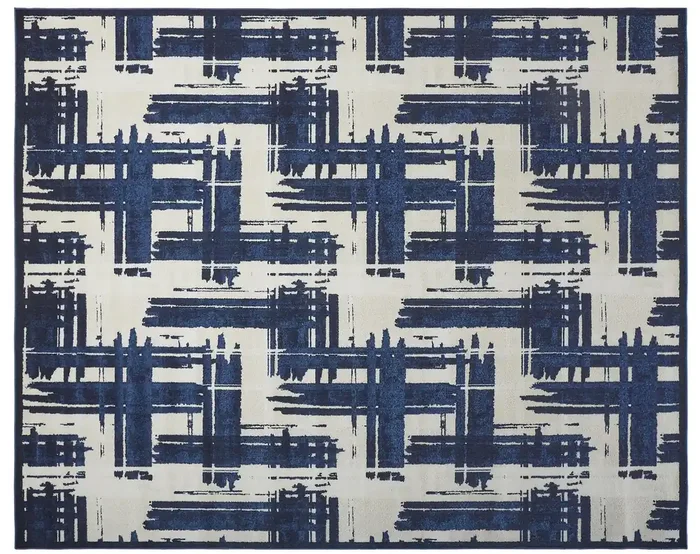Feizy 3808FBGE Remmy Machine Made Ivory / Blue Area Rugs