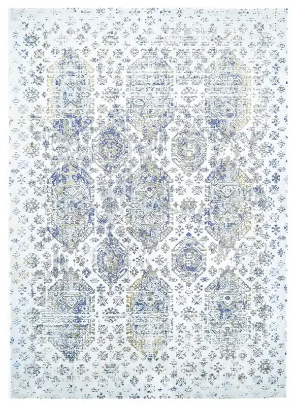Feizy 3832FWHT Marigold Machine Made White / Gold Area Rugs
