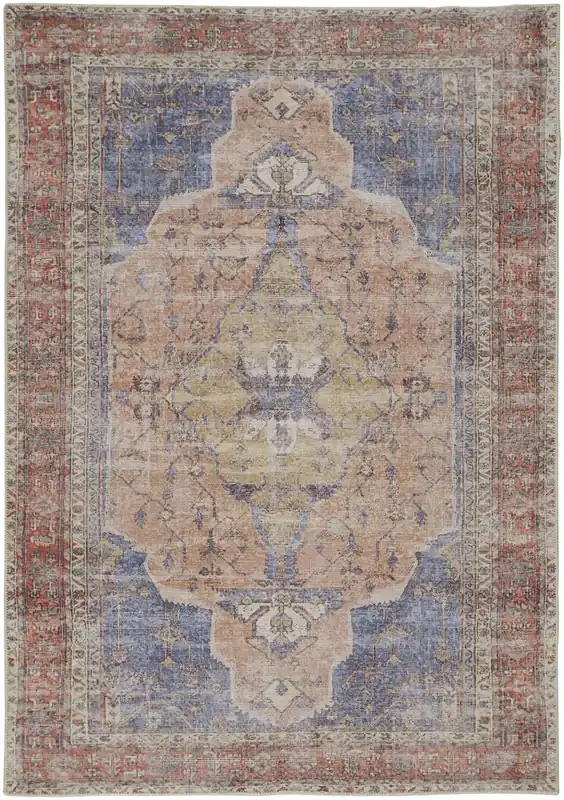 Feizy 39APFRST Percy Machine Made Tan / Ivory Area Rugs