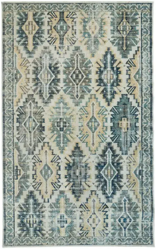 Feizy 39C8FIVY Nolan Power Loomed Blue / Beige Area Rugs