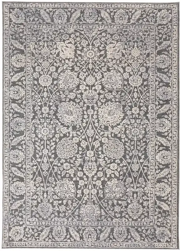 Feizy 39CWFCHL Thackery Power Loomed Gray / Ivory Area Rugs