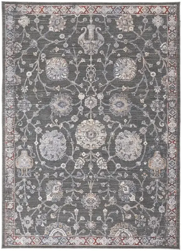 Feizy 39CXFCHL Thackery Power Loomed Gray Area Rugs