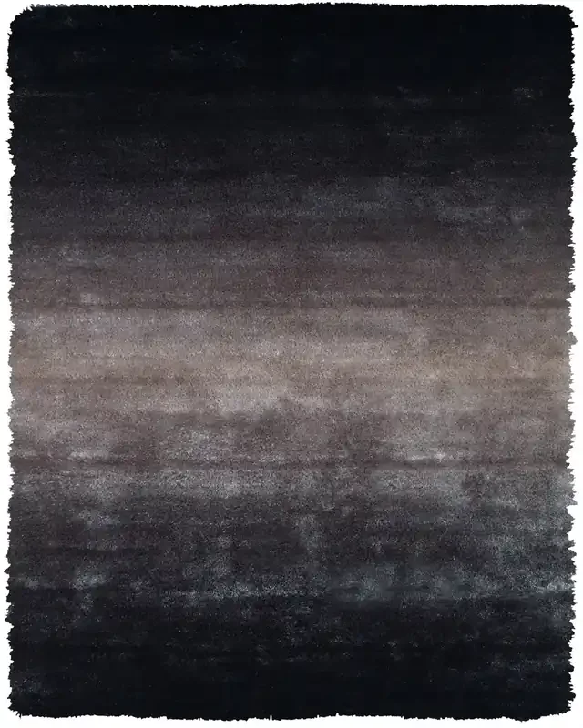 Feizy 4551FGRY Indochine Hand Tufted Black / Gray Area Rugs
