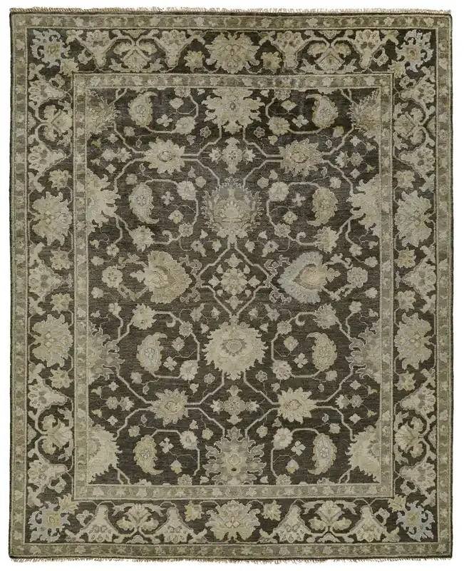 Feizy 6280FCHL Ustad Hand Knotted Gray / Blue Area Rugs