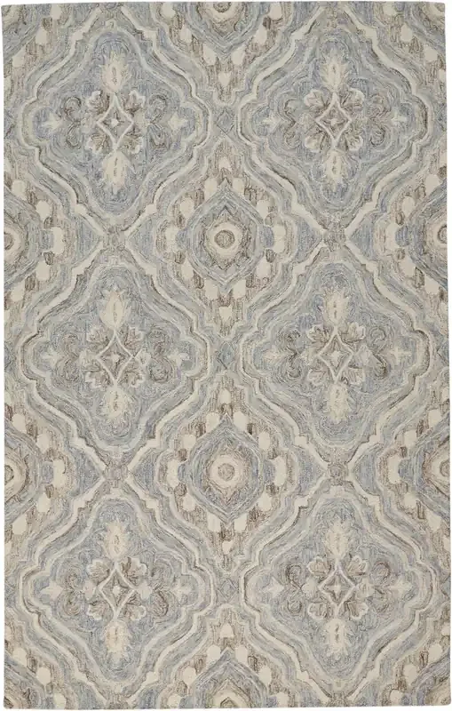 Feizy I8072GRY Rhett Hand Tufted Blue / Ivory Area Rugs