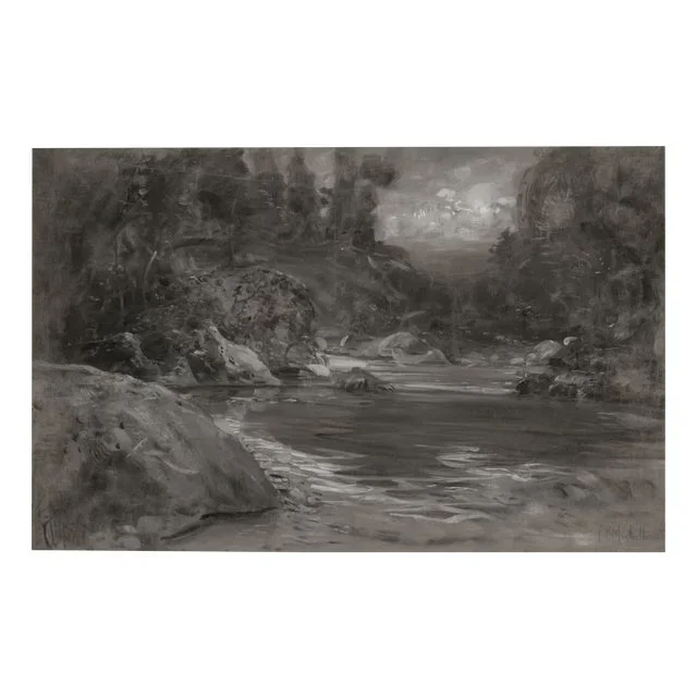 Francesco Paolo Michetti, Italian Landscape, 1800s, Pencil Drawing