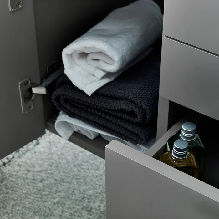 Fresca Lucera 60″ Gray Wall Hung Double Vessel Sink Modern Bathroom Vanity W/ Medicine Cabinets – FVN6160GR-VSL-D