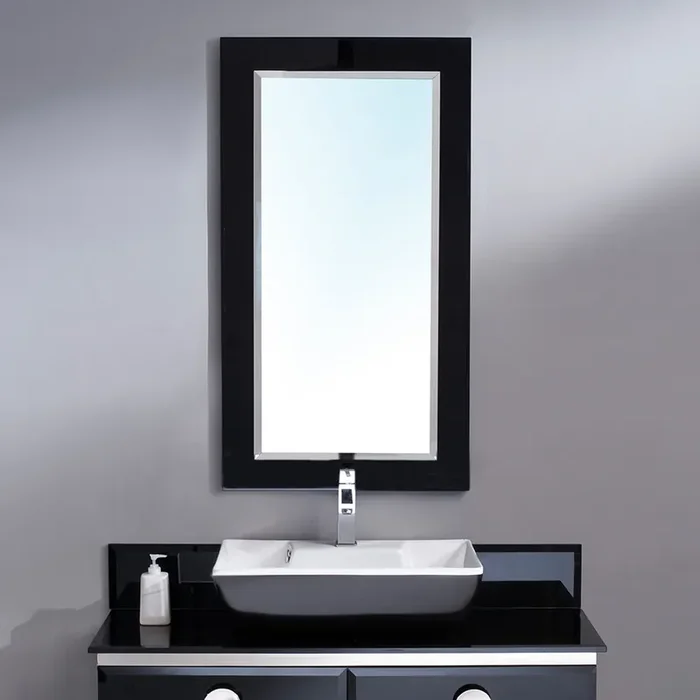 Fresca Moselle 47″ Modern Glass Bathroom Vanity W/ Mirror – FVN7714BL