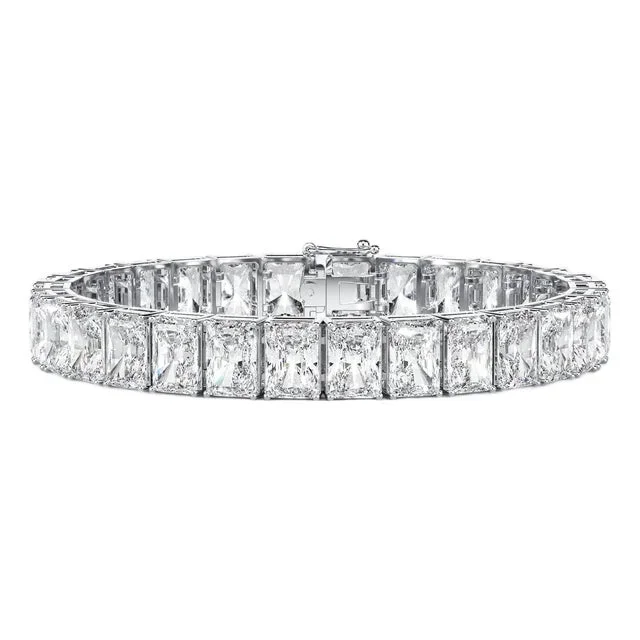 Gia Certified 46 Carat Radiant Cut Diamond Tennis Bracelet