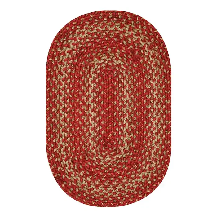 Homespice Decor Apple Pie Red Braided Area Rugs