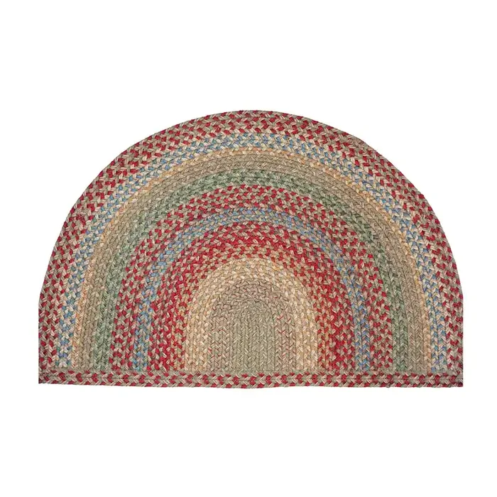 Homespice Decor Azalea Multi Braided – 24 X 39″ Semi-circle Area Rug