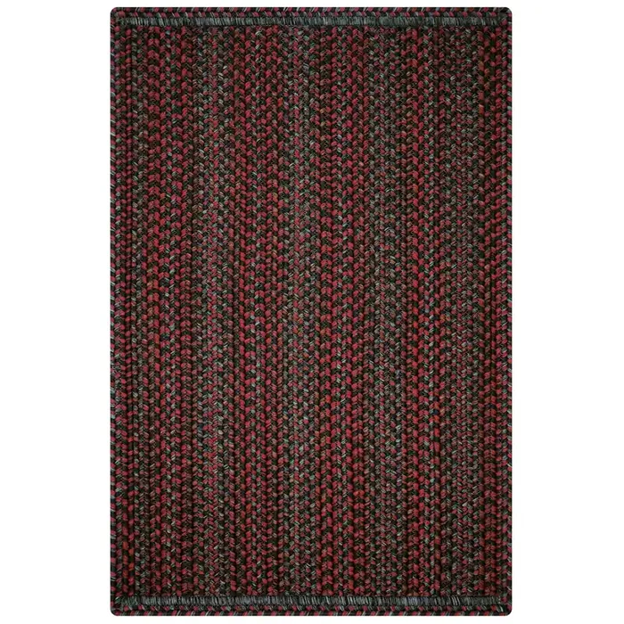 Homespice Decor Bistro Black & Burgundy Braided – 20 X 30″ Rectangular Area Rug