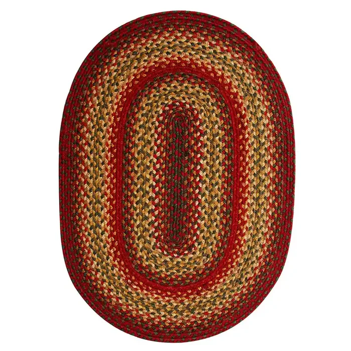 Homespice Decor Cider Barn Red Braided Area Rugs