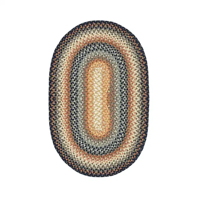 Homespice Decor Cocoa Bean Black Braided Area Rugs