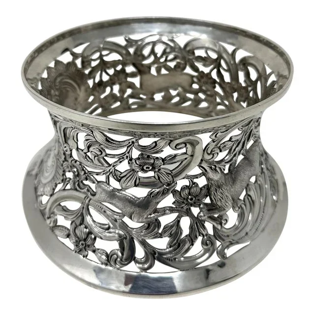 Irish Sterling Silver Dish Ring Matthew J Staunton Dublin Ireland 1932 16.9ozs