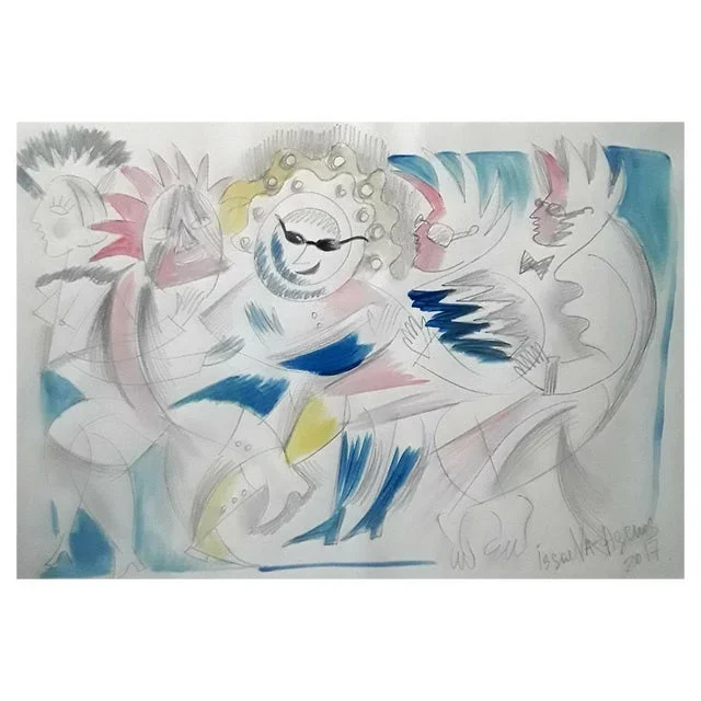 Issaeva-Agenos, Erotic Dance, 2008, Ink Drawing