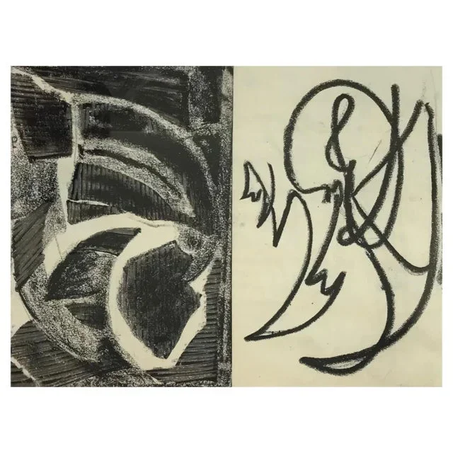 Julien Dinou, Abstract Composition, Charcoal