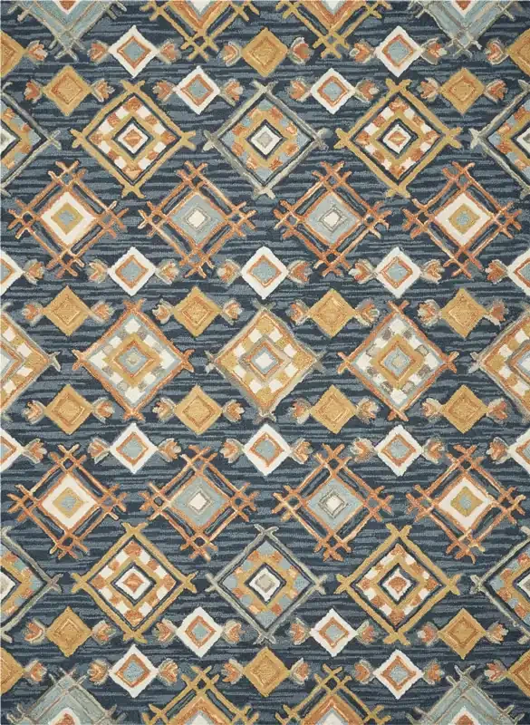 KAS Rugs Brooklyn 2952 Denim Sunset Hand Hooked Area Rugs