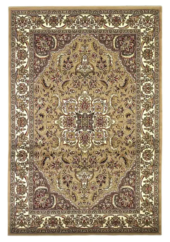 KAS Rugs Cambridge 7328 Beige/ivory Kashan Medallion Machine-made Area Rugs