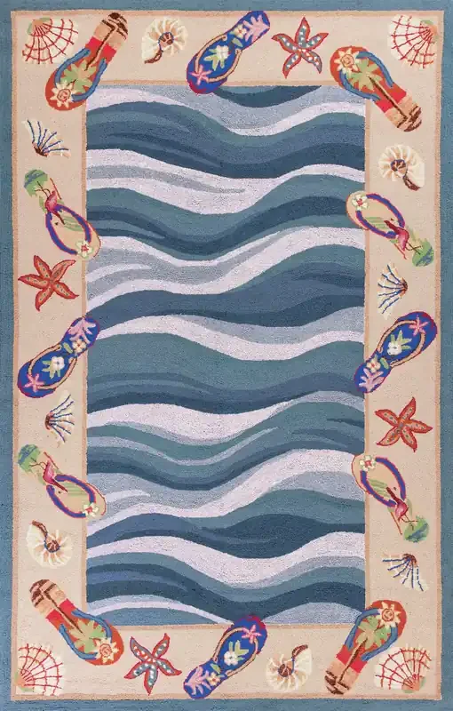 KAS Rugs Colonial 1810 Fun In The Sun Hand-hooked Area Rugs