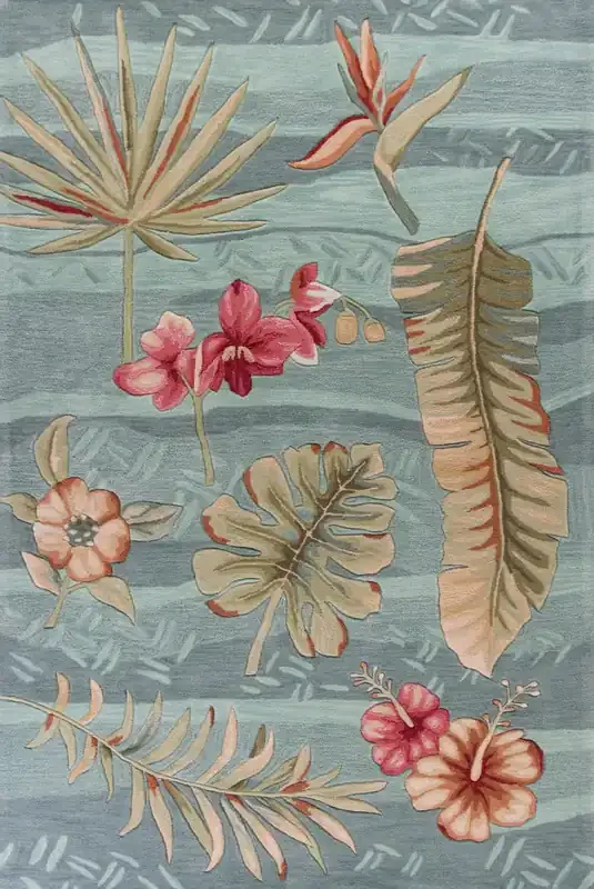 KAS Rugs Coral 4166 Seafoam Visions Hand-tufted Area Rugs