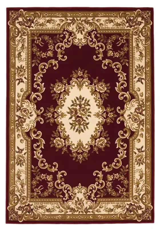 KAS Rugs Corinthian 5308 Red/ivory Aubusson Machine-made Area Rugs