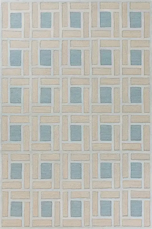 KAS Rugs Libby Langdon Soho 5021 Spa/pumice Brick By Brick Hand-tufted Area Rugs