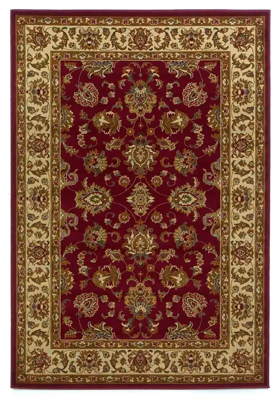 KAS Rugs Lifestyles 5431 Red/ivory Kashan Machine-made Area Rugs